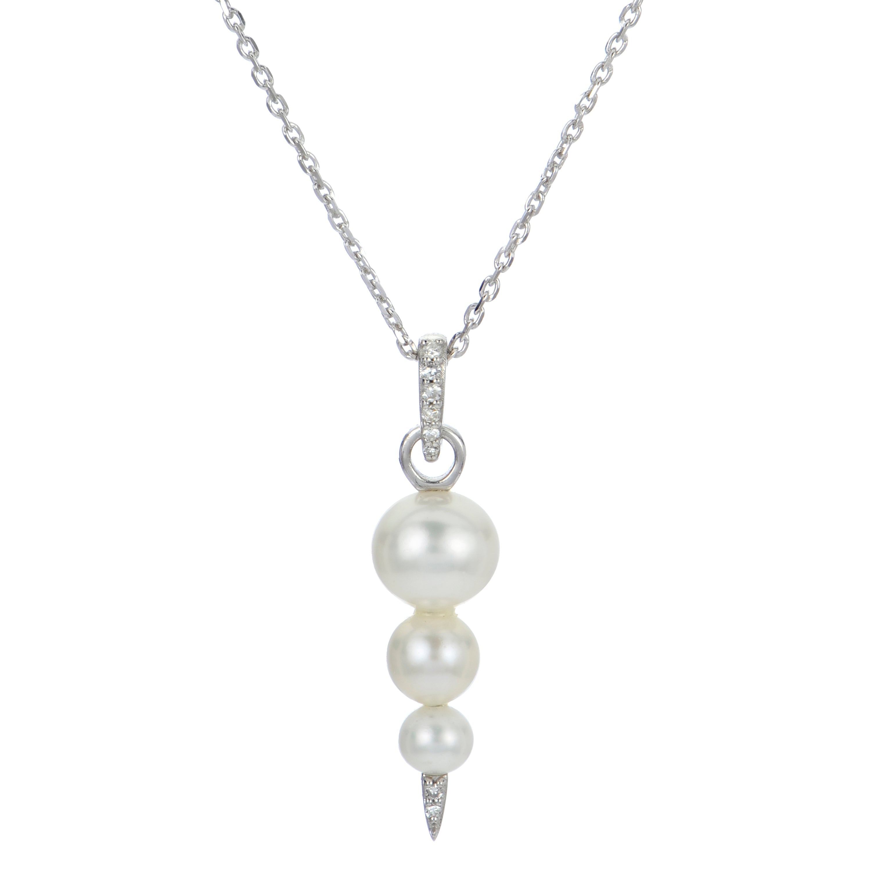 Parkplace Pearls Sterling Silver Freshwater Pearl Pendant 688886/18