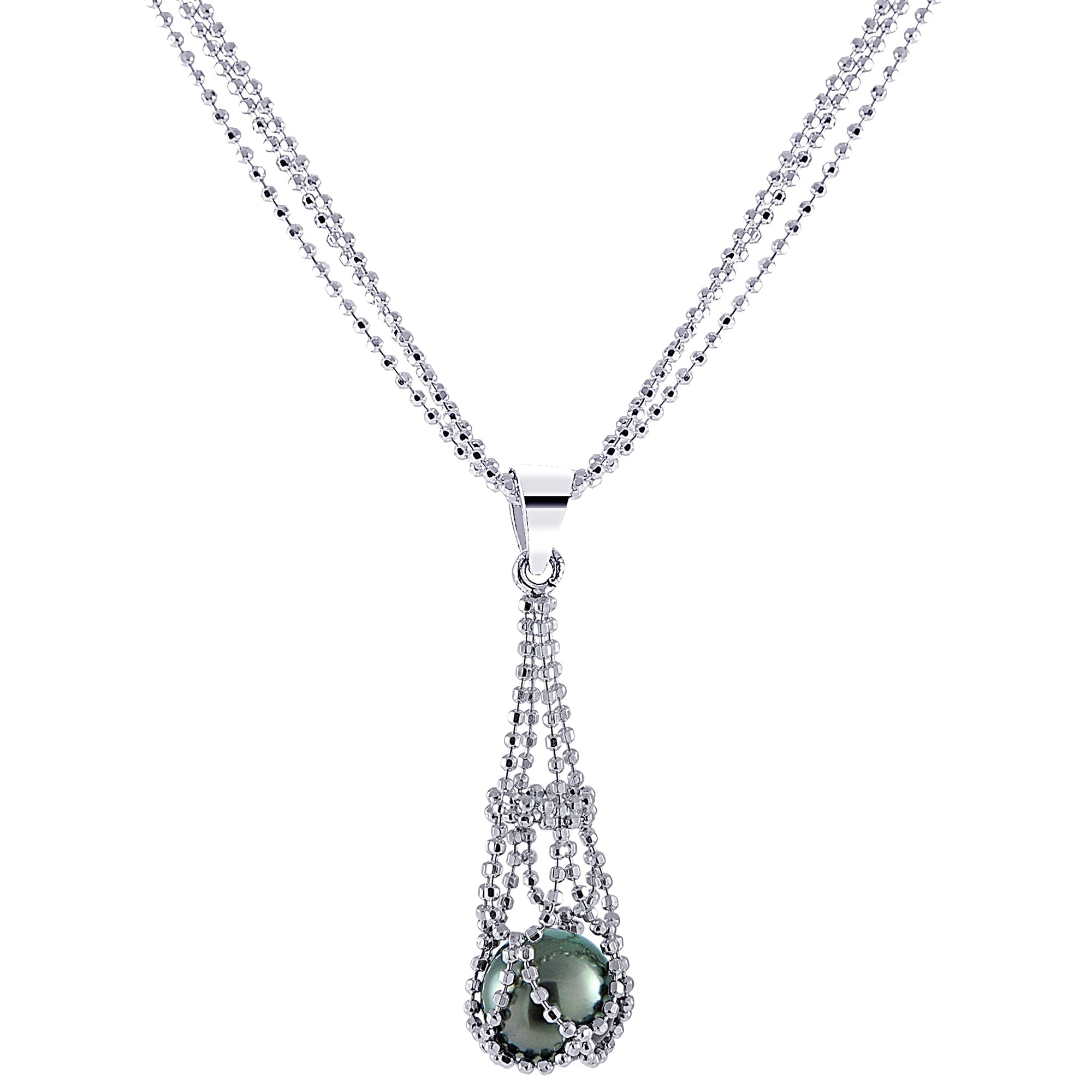 Parkplace Pearls Sterling Silver Tahitian Pearl Pendant 689315/B18-3S