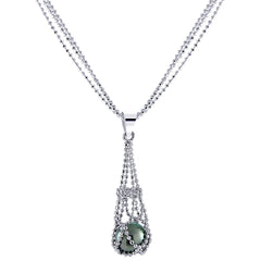 Parkplace Pearls Sterling Silver Tahitian Pearl Pendant 689315/B18-3S