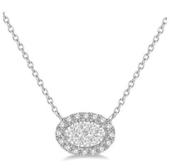 Parkplace Jewelers Oval Shape East-West Halo Lovebright Essential Diamond Pendant 9964HPPFVNKWG