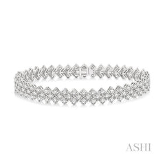 ASHI Chevron Diamond Tennis Bracelet 7034MPPFGWG