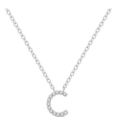 Parkplace Jewelers Block 'C' Initial Diamond Pendant 912F9PPTSPDWG-C