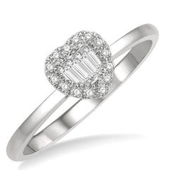 Parkplace Jewelers Stackable Heart Shape Halo Fusion Diamond Fashion Ring 365C7PPFGWG