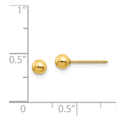 69E Inverness 14k 4mm Ball/Long Post Earrings
