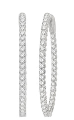 Parkplace Jewelers Inside-Out Diamond Oval Hoop Earrings 624B0PPFGERWG-1.50