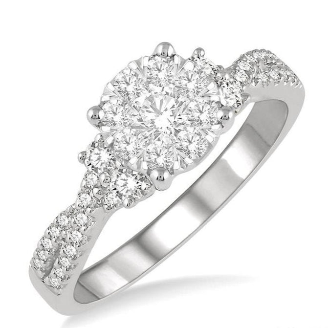 Parkplace Jewelers Round Shape Lovebright Diamond Engagement Ring 142E2PPFGWG