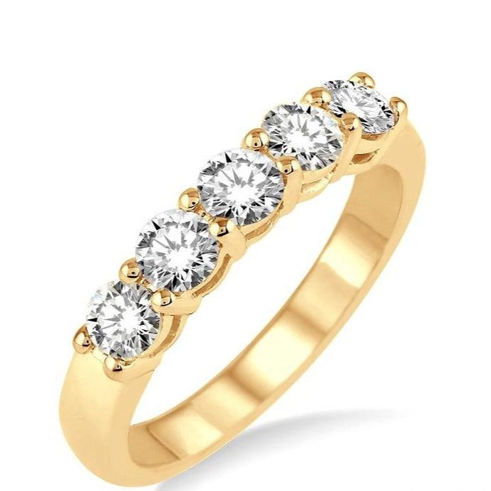 Parkplace Jewelers Round Shape 5 Stone Diamond Wedding Band 30981PPFHYG