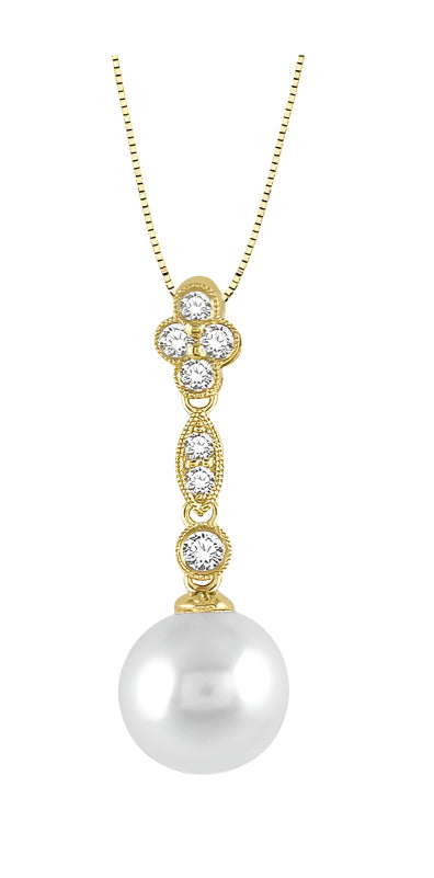 Parkplace Jewelers Pearl & Diamond Fashion Pendant 56048PPFGPDWPYG