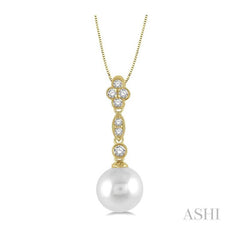 ASHI Pearl & Diamond Fashion Pendant 56048PPFGPDWPYG