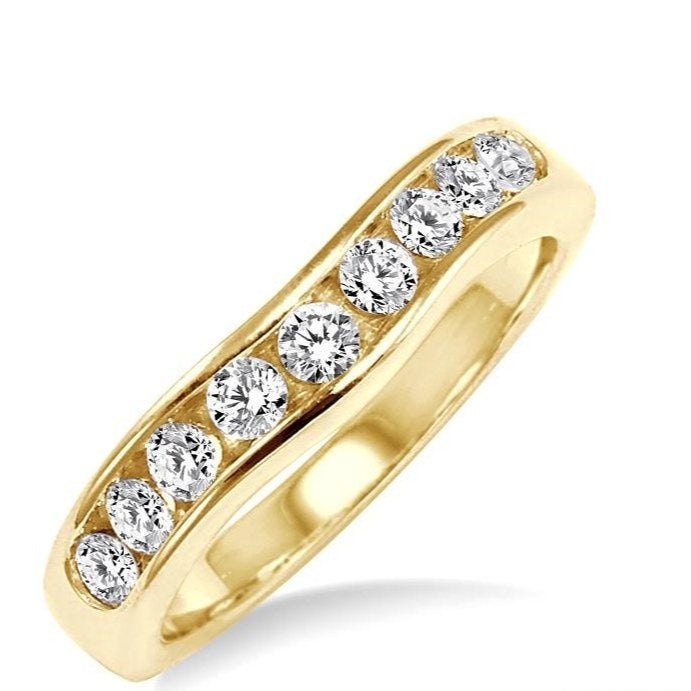 Parkplace Jewelers Channel Set Curved Diamond Wedding Band 31143PPFC