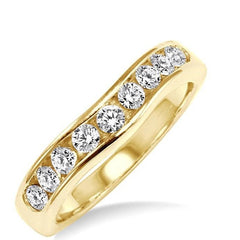 Parkplace Jewelers Channel Set Curved Diamond Wedding Band 31143PPFC
