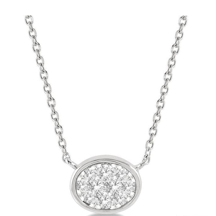 Parkplace Jewelers Oval Shape East-West Lovebright Essential Diamond Pendant 99780PPFGNKWG