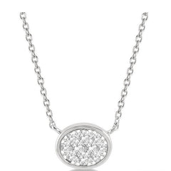 Parkplace Jewelers Oval Shape East-West Lovebright Essential Diamond Pendant 99780PPFGNKWG