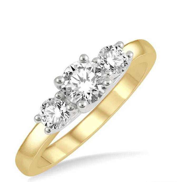 Parkplace Jewelers Round Shape Past Present & Future Diamond Engagement Ring 30412PPFGYW