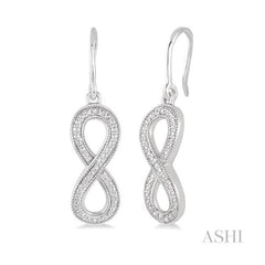 ASHI Silver Infinity Diamond Fashion Earrings 87169PPSSSLER