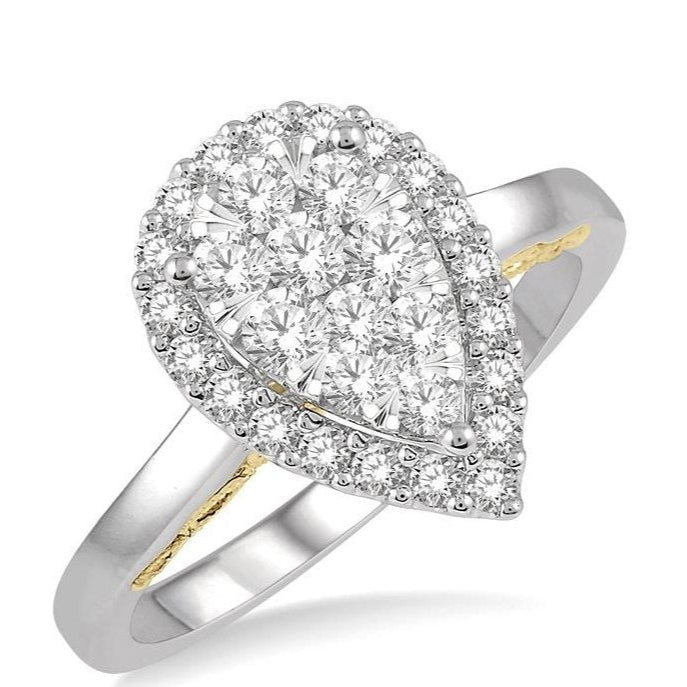Parkplace Jewelers Pear Shape Halo Lovebright Essential Diamond Ring 135E2PPFVWY