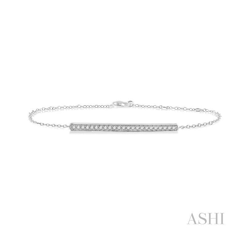 ASHI Bar Petite Diamond Fashion Chain Bracelet 701E0PPTGWG