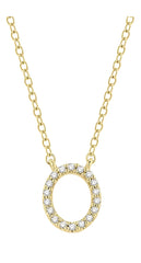 Parkplace Jewelers Block 'O' Initial Diamond Pendant 912F9PPTSPDYG-O