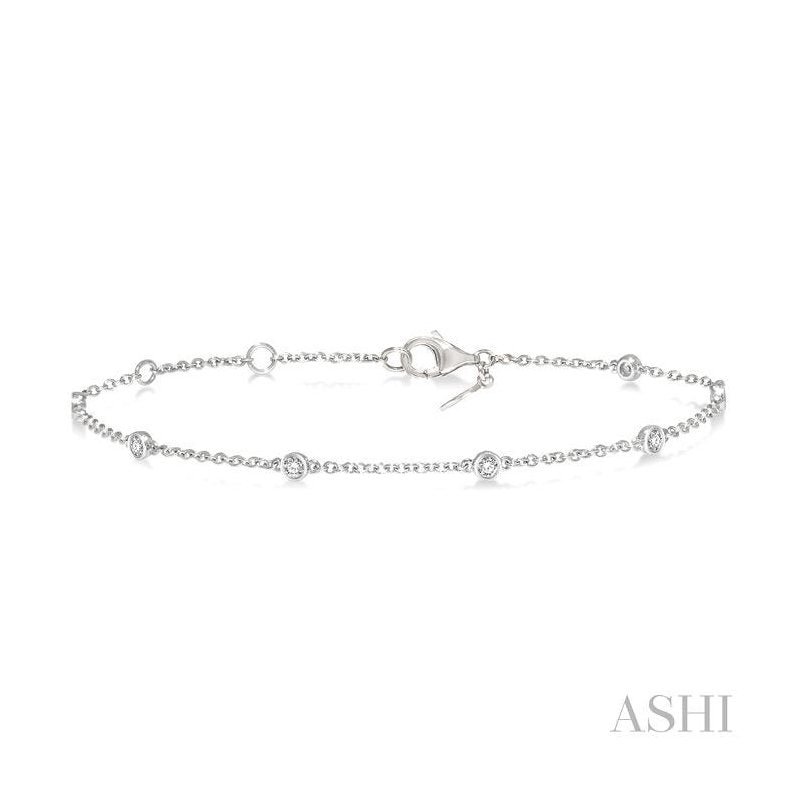 ASHI Diamond Station Chain Bracelet 700CQPPFGWG