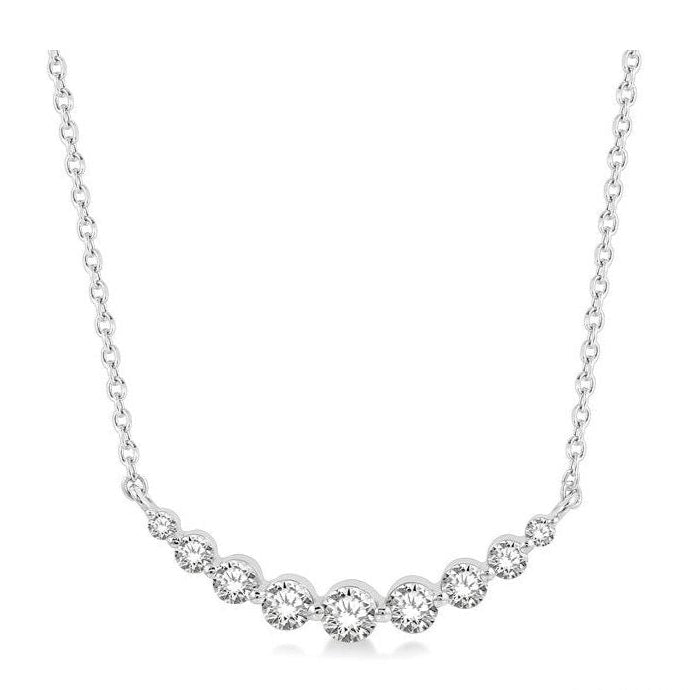 Parkplace Jewelers Graduated Diamond Fixed Smile Necklace 990HHPPFGNKWG
