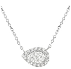 Parkplace Jewelers Pear Shape East-West Halo Lovebright Essential Diamond Pendant 99810PPFHNKWG