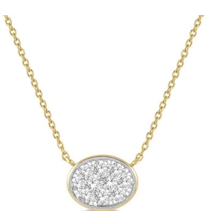 Parkplace Jewelers Oval Shape East-West Lovebright Essential Diamond Pendant 9978UPPFHNKYW