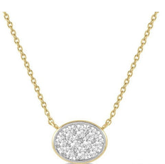 Parkplace Jewelers Oval Shape East-West Lovebright Essential Diamond Pendant 9978UPPFHNKYW
