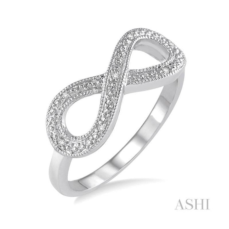 ASHI Silver Infinity Diamond Fashion Ring 87169PPSSSLRG