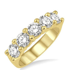 Parkplace Jewelers Round Shape 5 Stone Diamond Wedding Band 33340PPFGYG-2.00