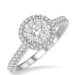 Parkplace Jewelers Round Shape Halo Lovebright Essential Diamond Engagement Ring 124F3PPFVWY