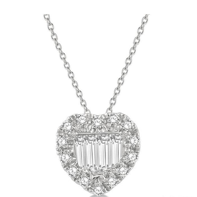 Parkplace Jewelers Heart Shape Halo Fusion Diamond Fashion Pendant 639B7PPFGPDWG