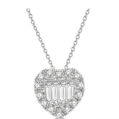 Parkplace Jewelers Heart Shape Halo Fusion Diamond Fashion Pendant 639B7PPFGPDWG