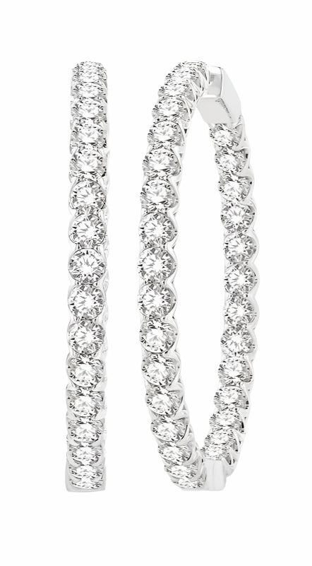 Parkplace Jewelers Inside-Out Diamond Hoop Earrings 628C0PPFGERWG-10.00