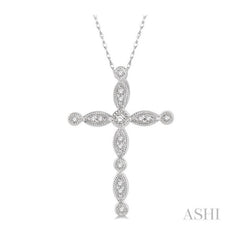 ASHI Cross Diamond Fashion Pendant 962A8PPTSPDWG
