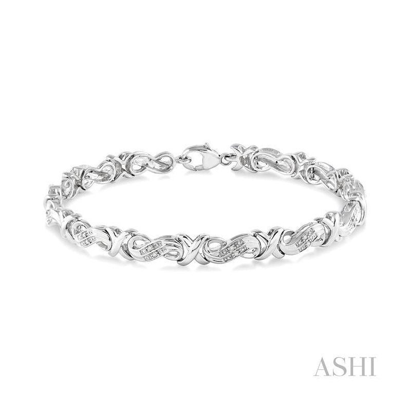 ASHI Silver Diamond Bracelet 85518PPSSSLTB