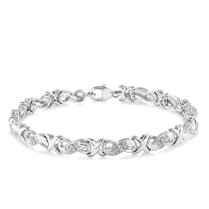 Parkplace Jewelers Silver Diamond Bracelet 85518PPSSSLTB