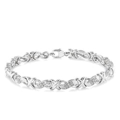 Parkplace Jewelers Silver Diamond Bracelet 85518PPSSSLTB