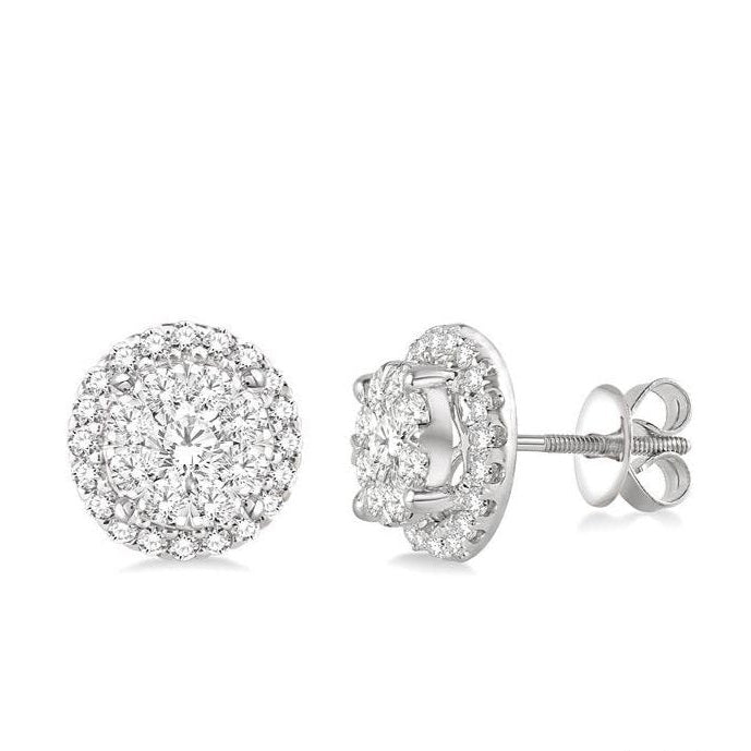 Parkplace Jewelers Round Shape Halo Lovebright Essential Diamond Earrings 94910PPFVERWG-1.50