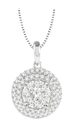 Parkplace Jewelers Round Shape Halo Lovebright Essential Diamond Pendant 910B3PPFVPDWG