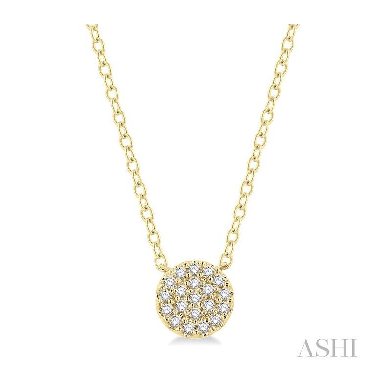ASHI Disc Petite Diamond Fashion Pendant 646A8PPFSPDYG