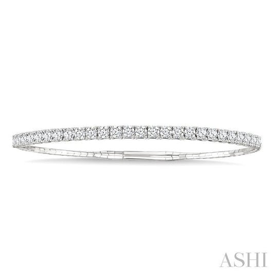 ASHI Diamond Halfway Straight Flex Bangle 700W0PPFGWG-3.00