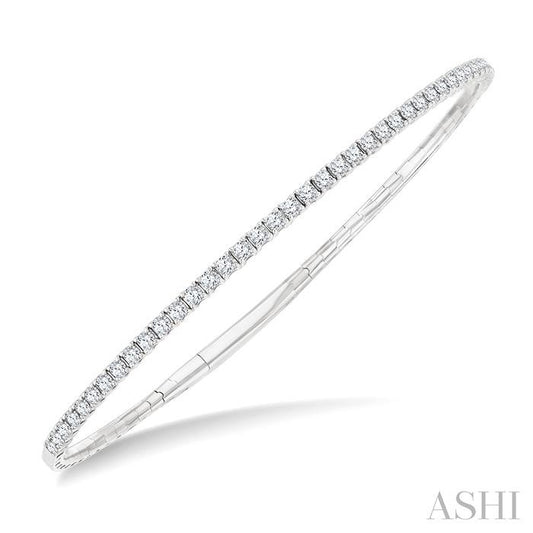 ASHI Diamond Halfway Straight Flex Bangle 700W1PPFGWG