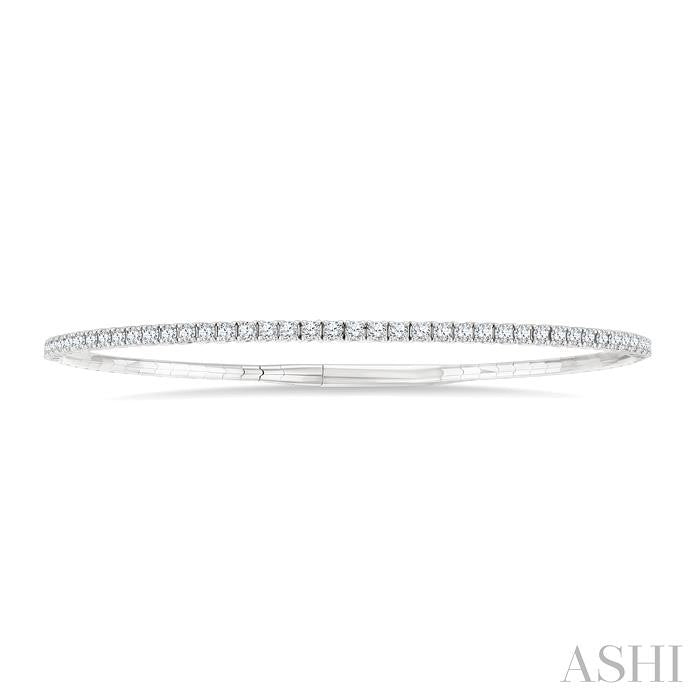 ASHI Diamond Halfway Straight Flex Bangle 700W1PPFGWG