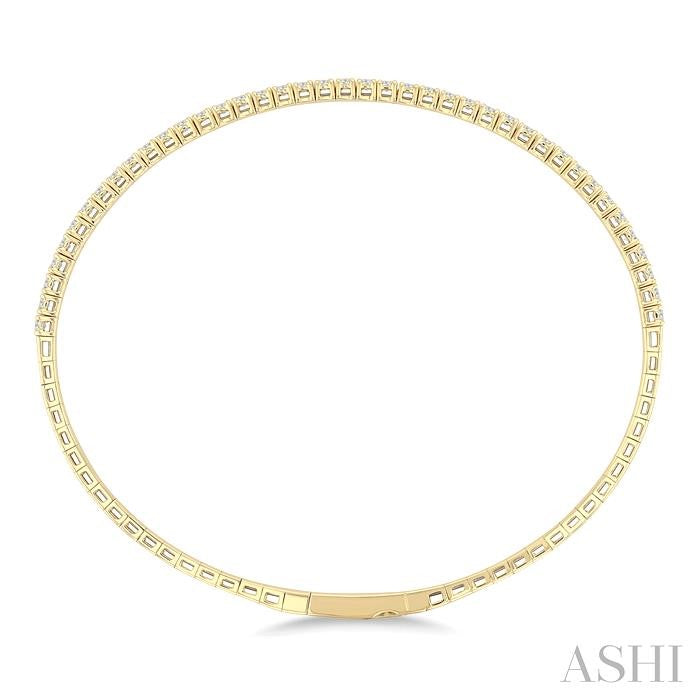 ASHI Diamond Halfway Straight Flex Bangle 700W1PPFGYG