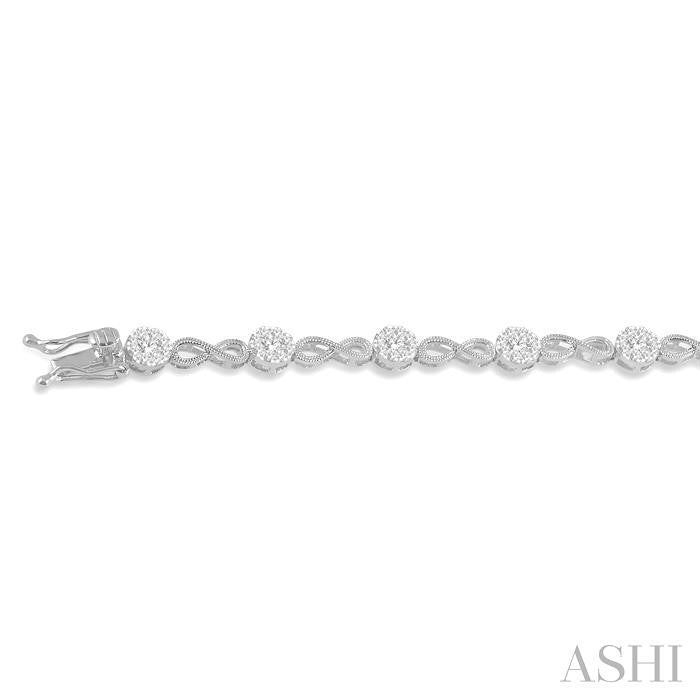 ASHI Lovebright Diamond Infinity Link Bracelet 70181PPFHWG