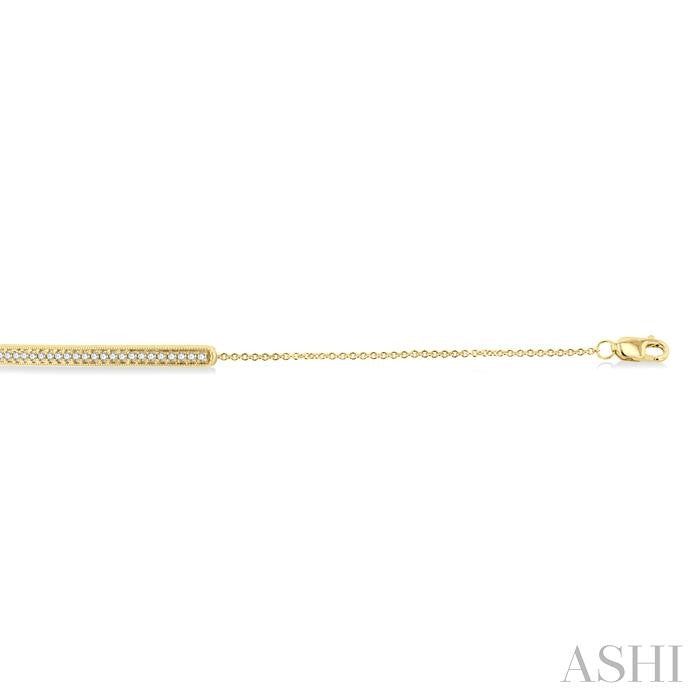 ASHI Bar Petite Diamond Fashion Chain Bracelet 701E0PPTGYG