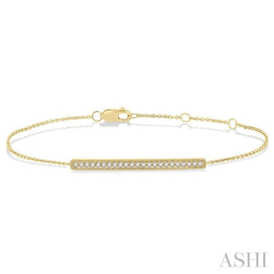 ASHI Bar Petite Diamond Fashion Chain Bracelet 701E0PPTGYG