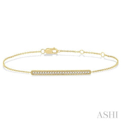 ASHI Bar Petite Diamond Fashion Chain Bracelet 701E0PPTGYG