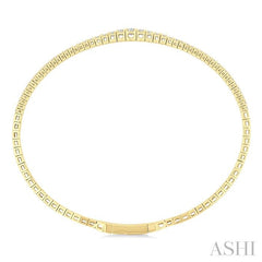 ASHI Diamond Halfway Graduated Flex Bangle 701W1PPFGYG