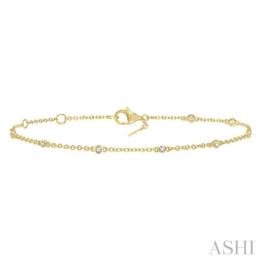 ASHI Diamond Station Chain Bracelet 703C0PPTGYG
